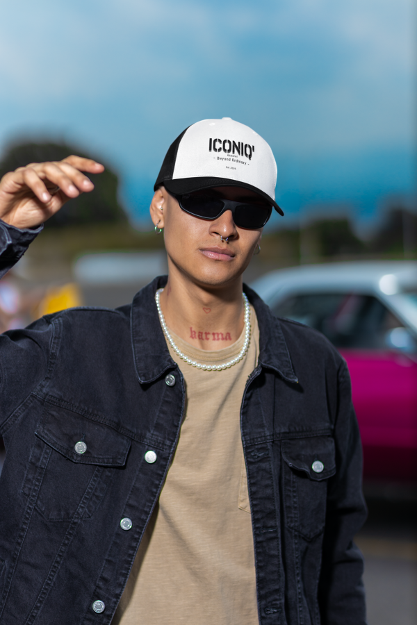 IconiQ’ 2-Tone Basketball Trucker Cap - Image 2