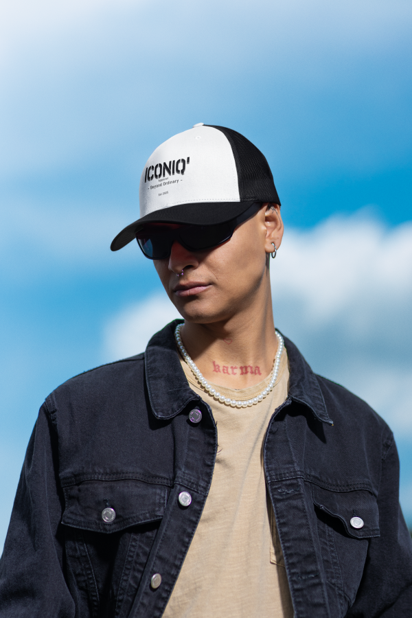 IconiQ’ 2-Tone Basketball Trucker Cap - Image 3